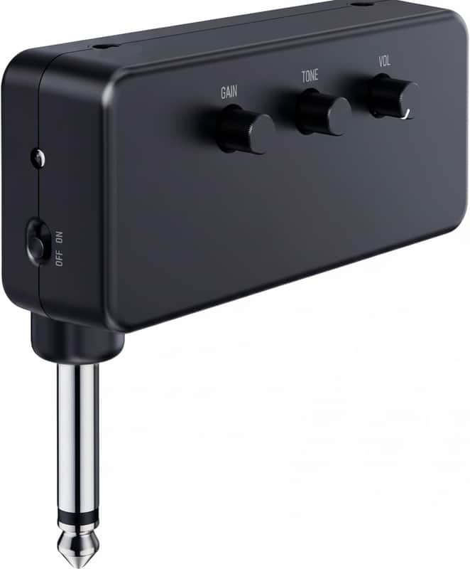Mini Guitar Headphone Amp, Distortion Timbre Electric Guitar Headphone Amplifier with 3.5mm image 1