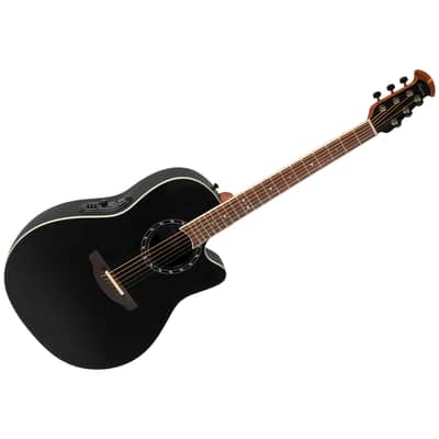 2771AX 5 G E-Acoustic Guitar Standard Balladeer Deep Contour Cutaway Black Ovation image 1