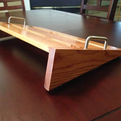 Custom 19.5" Oak Wood Pedalboard- Polyurethane Finish. FREE Shipping! image 4