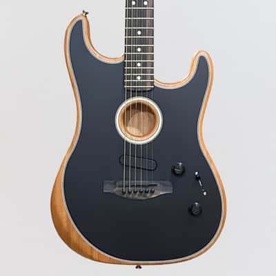 Fender American Acoustasonic Stratocaster USA Acoustic Electric Guitar - Black image 1