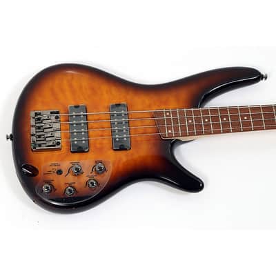 Ibanez SR400EQM Quilted Maple Electric Bass Regular Dragon Eye Burst image 3