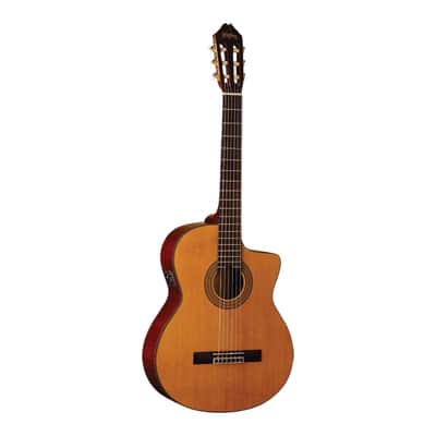 Washburn C5CE Classical Cutaway Acoustic Electric Guitar - Natural image 2
