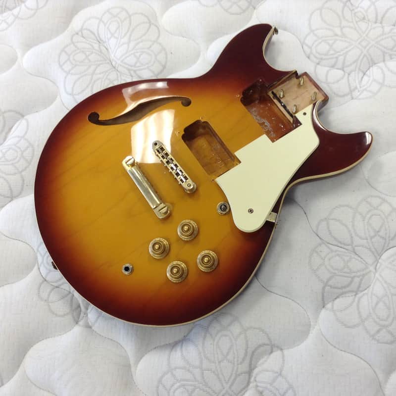 JB Player (JBP) Artist 80s Sunburst Semi Hollow Electric Guitar Body Very Good Condition image 1