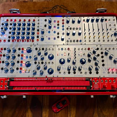 Buchla Tiptop 200t series with BPNYC ZERO Halliburton Eurorack Modular Travel Case 7U 'REDRUM" image 14