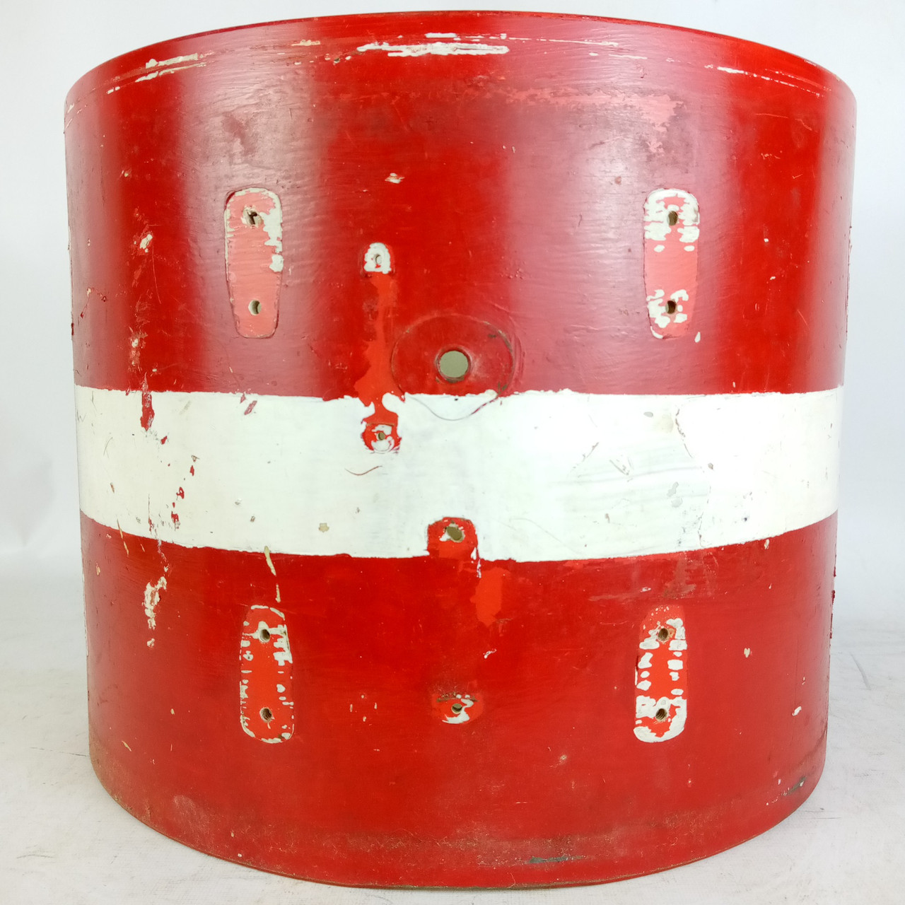 Leedy&Ludwig12x15" Snare/Floor Tom Drum Shell 3Ply Maple Vintage 50s Red Paint — main photograph