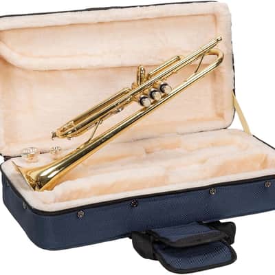 Bb Trumpet Foam Case | Lightweight Blue Gig Bag with Structured Exterior, Plush Interior & Storage Pockets image 2