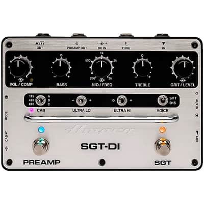 Ampeg SGT-DI All-in-One Bass Box Effects Pedal 2024 - Silver & Black image 1