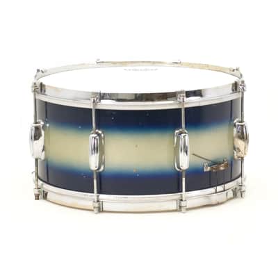 Vintage Slingerland 7x14 Snare Drum, 8 Lug, Blue/Silver Duco Finish, 1959 Model image 2