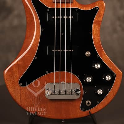 1977 Guild B 302-F FRETLESS Bass Natural Mahogany image 1