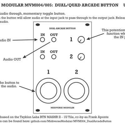 Midiverse Modular - Dual Arcade Button - Eurorack image 8