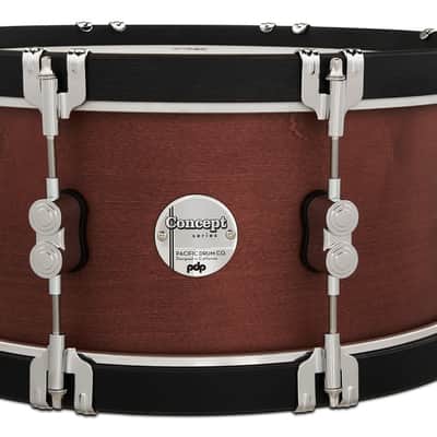 PDP Concept Classic 6.5x14 Walnut Stain Snare with Natural Stain Wood Hoops (PDCC6514SSWN) image 3