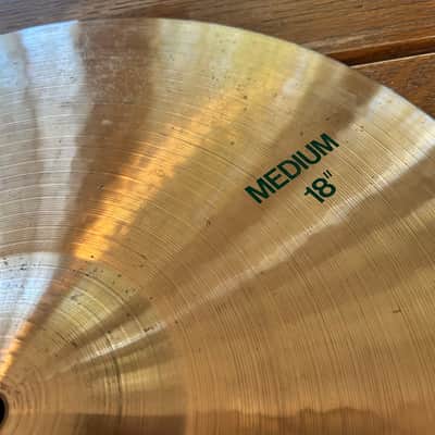 Vintage Paiste 505 18" Medium Crash Cymbal - Green Label image 4