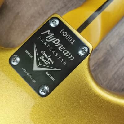 MyDream Partcaster Custom Built - Aztec Gold Acousti-Phonic Gilmour image 9