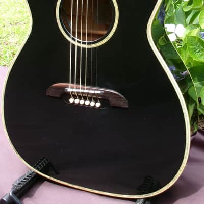 Alvarez Yairi WY-1BK Bob Weir Signature 1995 - Black (Made in Japan) with SKB Hard Case image 2