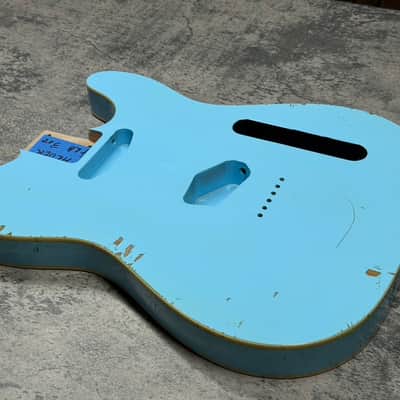 Real Life Relics Tele® Telecaster® Body Double Bound Aged Sonic Blue image 6