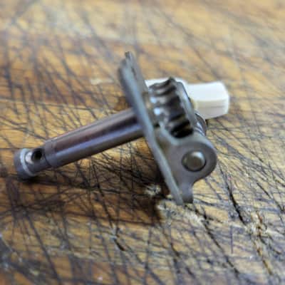 Vintage RARE 1966 Vox Super Lynx 3x3 Individual Treble Side Guitar Tuner plus Tuner Grommet and Original Installation Screws Luthier Parts #1 image 3
