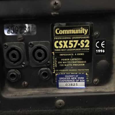 Community CSX57-S2 PA Speakers Passive Pair Tour, Venue, concert, Bar image 3