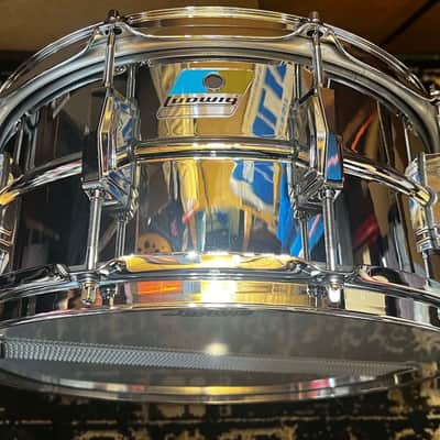 Ludwig LM402B Supraphonic 6.5x14" 10-Lug Aluminum Snare Drum - Chrome-Plated image 1
