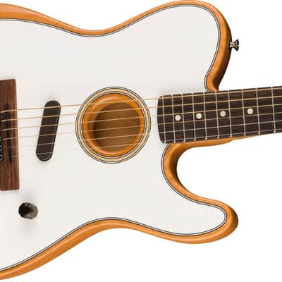 Fender Acoustasonic® Player Telecaster® Acoustic/Electric Guitar - Arctic White with Gig Bag #1693 image 2