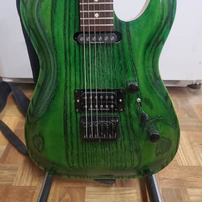 T-Style Carved Top  Electric Guitar Green - Warmoth Neck image 1