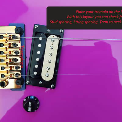 TremAlone For Kramer Baretta Special Tremolo Template *(74mm) image 15