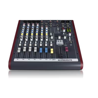 Allen & Heath ZED60-10FX 10 Channel Analog Mixer with FX, 60mm Faders image 3