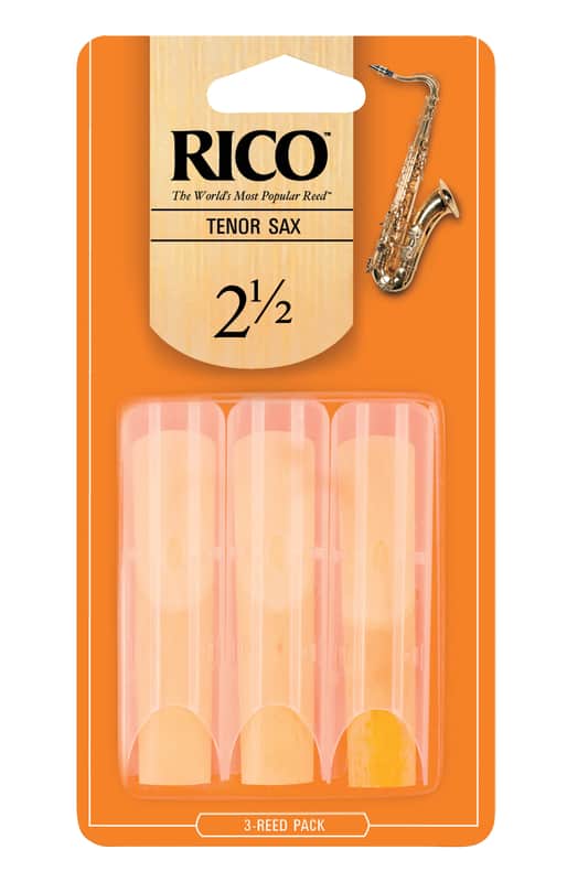 Rico RKA0325 Tenor Saxophone Reeds - Strength 2.5 (3-Pack) image 1