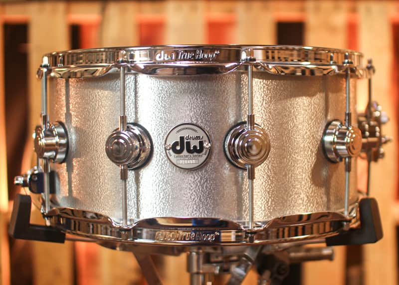 DW 6.5x14 Collector's 3mm Wrinkle Coat Aluminum Snare Drum - DRVA6514SVC image 1