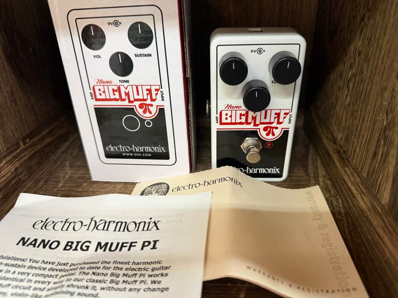Electro-Harmonix Nano Big Muff Pi Distortion / Sustainer 2013 - Present - White / Black / Red image 1