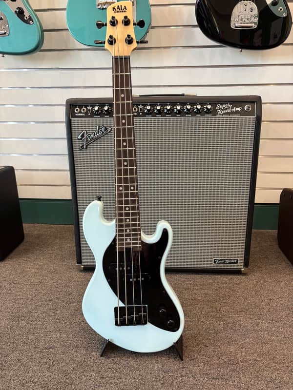 Kala UBASS-SB-LB-FS Solid Body Fretted U-Bass - Powder Blue 4010 image 1