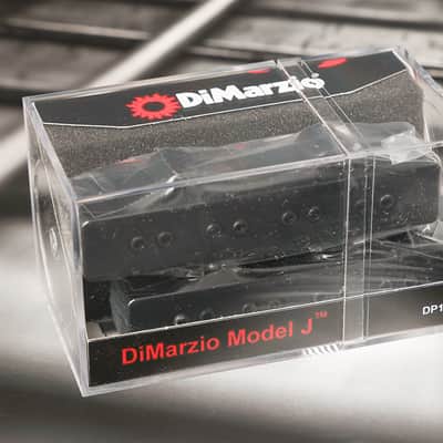DiMarzio DP123BK Model J Neck & Bridge Set - Black image 1