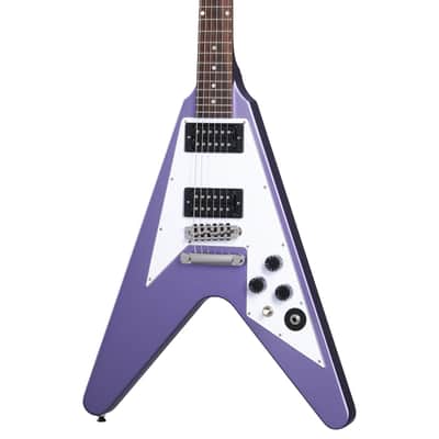 Epiphone Kirk Hammett Signature 1979 Flying V w/ Gibson Pickups and Hardshell Case - Purple Metallic image 1