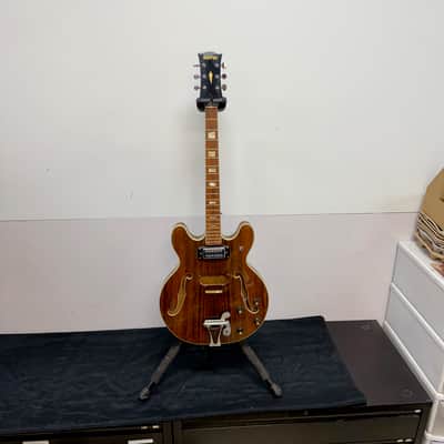 Vintage Univox 335 Style Hollowbody Electric Guitar Made in Japan for Parts or Repair 1970's image 2