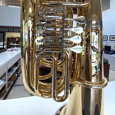 New Alexander model 164 "Kaisertuba" BBb Tuba in Gold Brass,4 valves, Lacquered,Nickel-Silver Garland; with Care Kit image 14