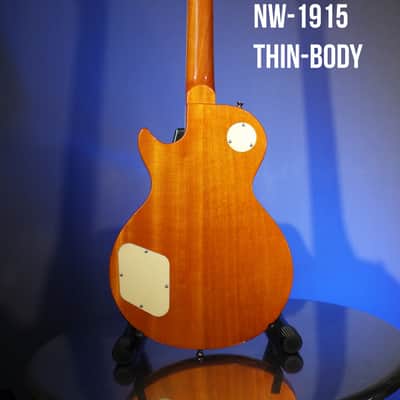 Latitude NW-1915 Les Paul Style Thinbody Guitar 2022 Tobacco Burst image 2
