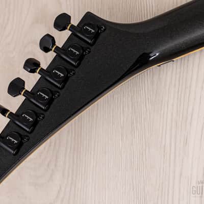 1991 Grover Jackson Randy Rhoads Custom V Metallic Black w/ EMGs, Case image 5
