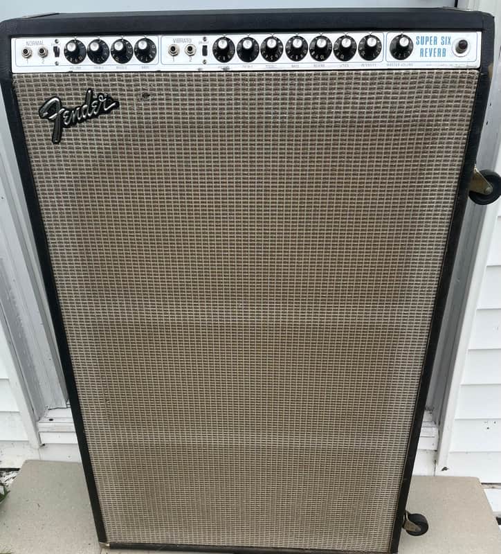 Fender Super Six Reverb 2-Channel 100-Watt 6x10" Guitar Combo 1974 - Silverface image 1