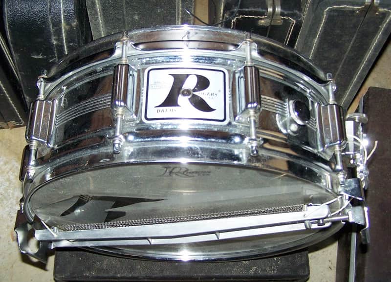 Rogers "BIG R" Dyna-Sonic 5" x 14" Brass Snare Drum with "Beavertail" Lugs 1975-1980