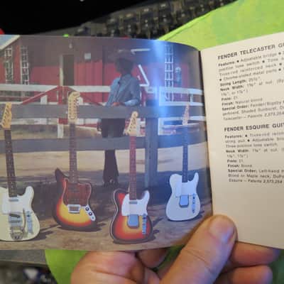 vintage 1968 Fender catalog ON THE GO 45 p. booklet stratocaster telecaster pedal steel amplifiers banjoes accessories paper case candy image 5