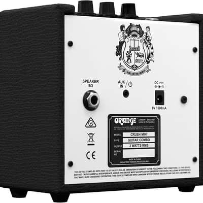 Amplification Crush Mini 3-Watt Battery Powered Guitar Combo Amplifier (Black) Bundle w/ 2 Batteries & Liquid Audio Polishing Cloth (4 Items) image 4
