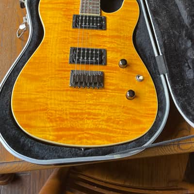 MINT Fender Special Edition Custom Telecaster WITH 90's CHAINSAW CASE FMT HH with Laurel Fretboard 2019 - Present - Amber image 2