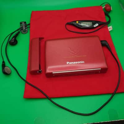 Very Rare Red Panasonic cassette player RQ-S60 Complete Battery Adapter & Remote image 1