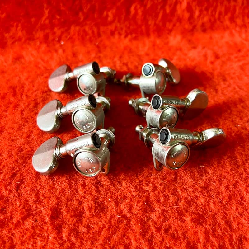 1958 Grover PAF Rotomatic PAT PEND guitar tuners Nickel