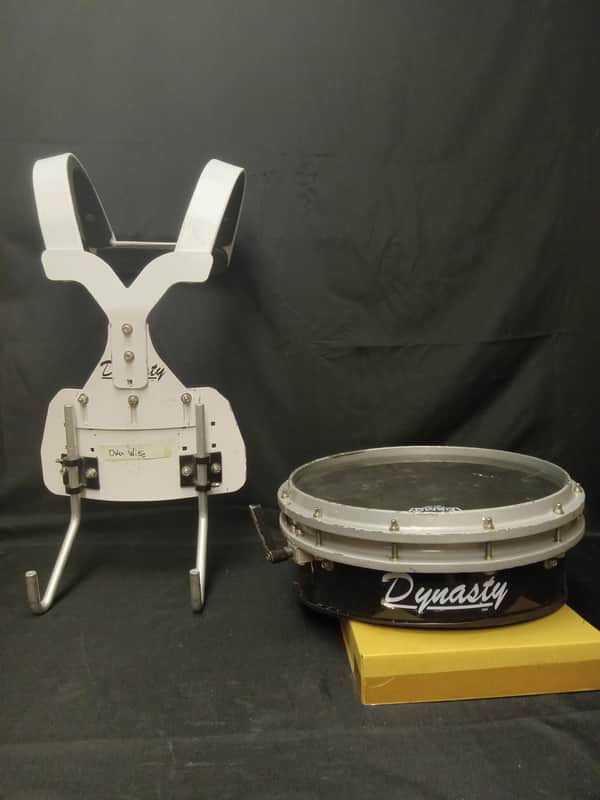 Dynasty Wedge Marching Snare W/ Harness 14"x7" serial 10779 - Black