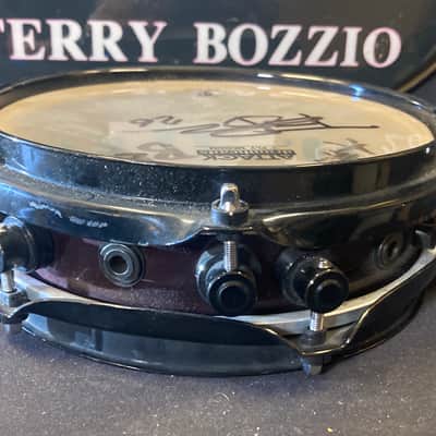Terry Bozzio's DW - 8" Collector's Series Piccolo Tom - Purple Satin Oil - "A#/Bb". Autographed! image 11