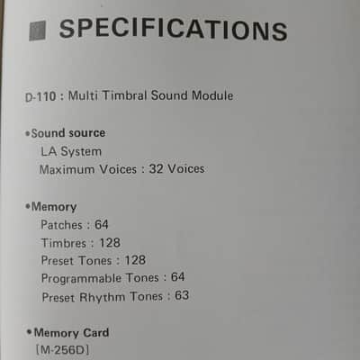 Owner's Manual for Roland D-110 1988 image 17