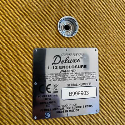 Fender Hot Rod Deluxe 112 Enclosure 80-Watt 1x12" Guitar Speaker Cabinet 2008 - Present - Lacquered Tweed image 9