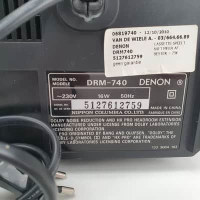 Denon DRM-740 - Three Head Cassette Deck image 10