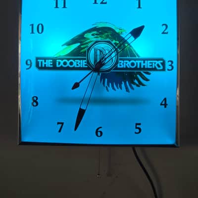 The Doobie Brothers Record Shop Style Light-Up Clock Killer Cool Man Cave/Garage Item Color Changing image 7