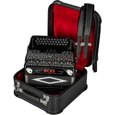 Hohner Hohnica Aces II Diatonic Button Accordion - GCF - Black image 3
